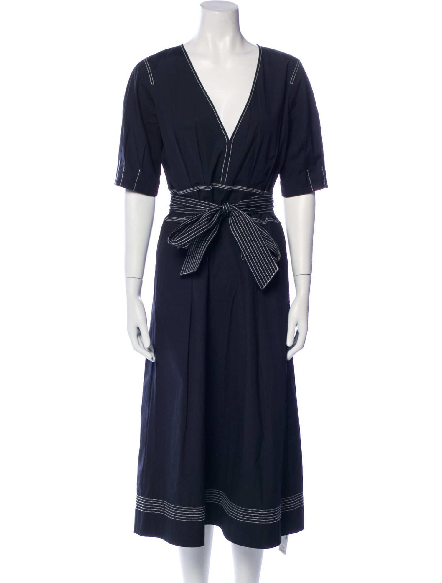 Veronica Beard V-Neck Long Dress